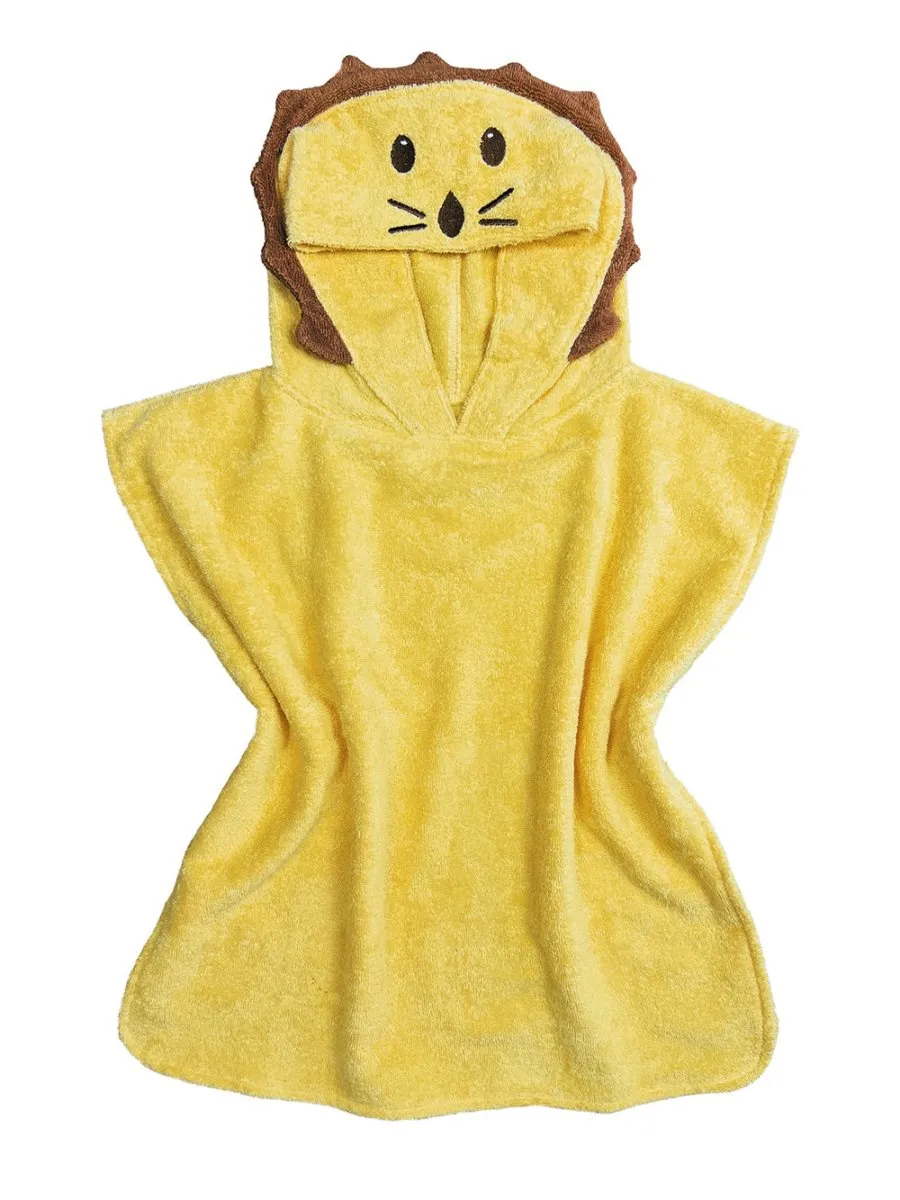 Organic Cotton Bath Poncho - Lion