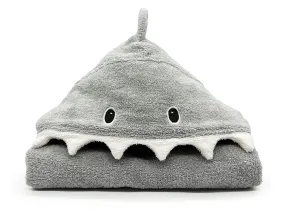 Organic Cotton Bath Poncho - Shark