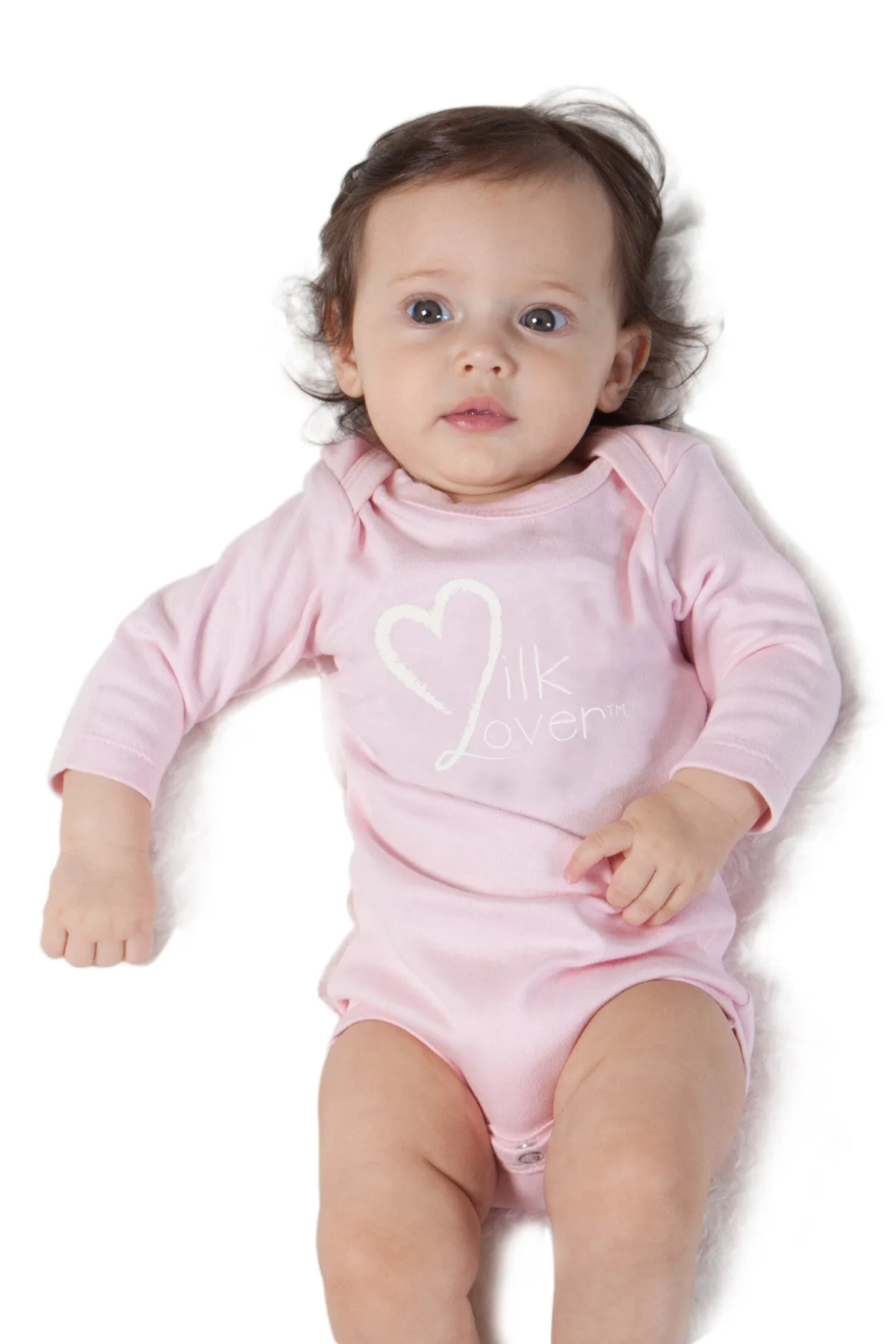 Organic Onesie - Long Sleeve Pink (milk lover)