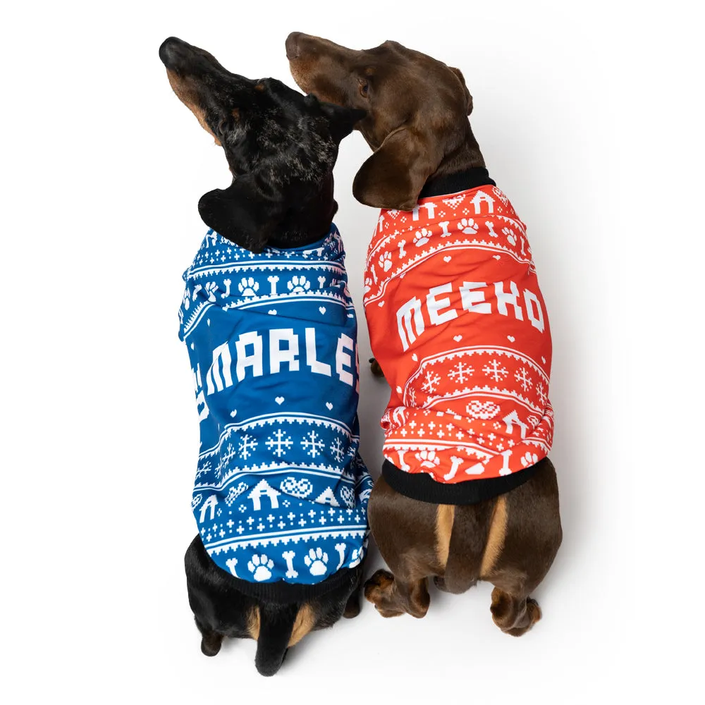 Personalised Name Christmas Dog Jumper