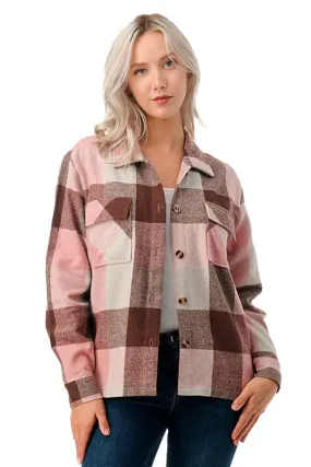 Pink Plaid Shacket