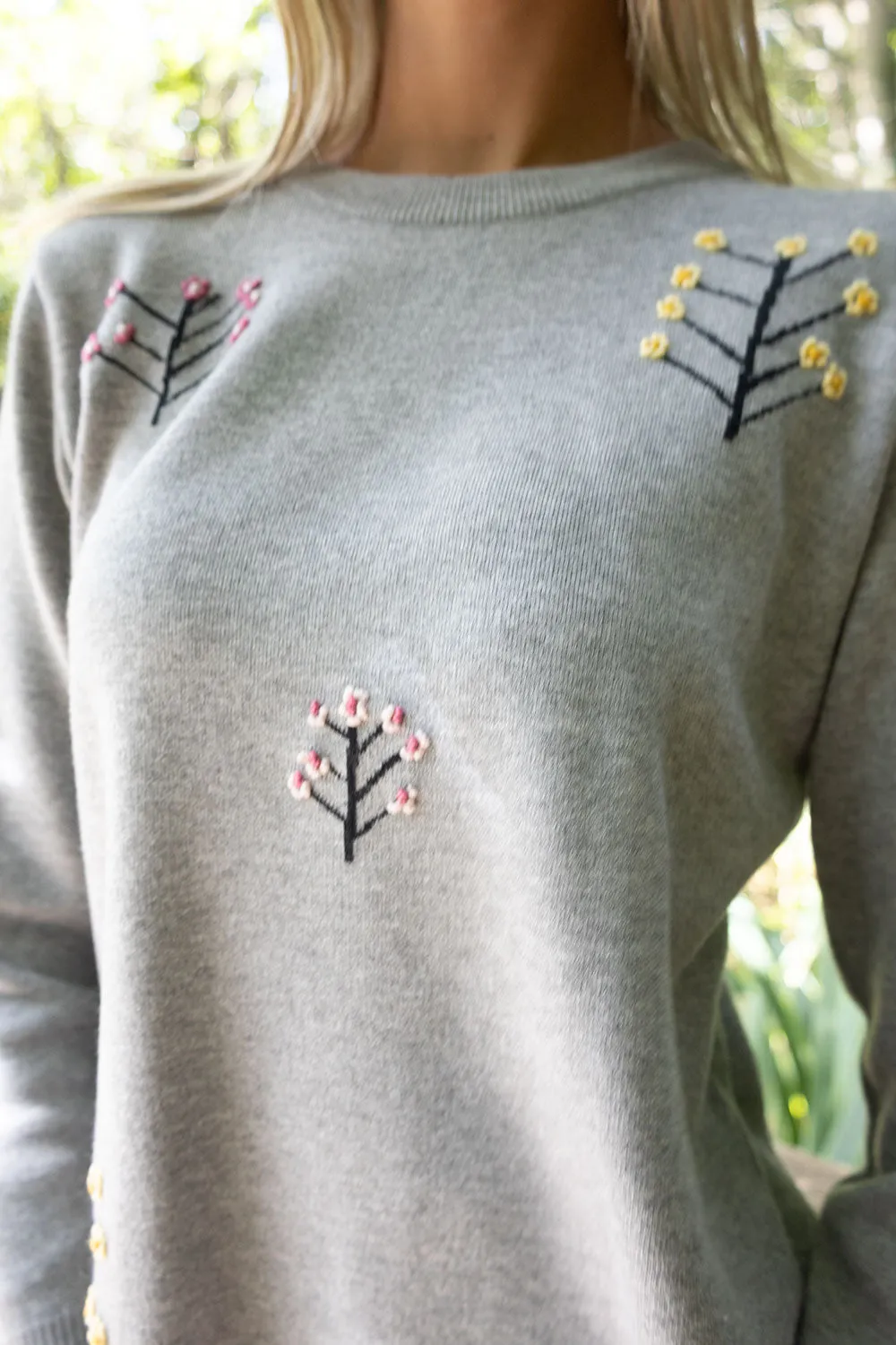 Pisa Embroidered Floral knit