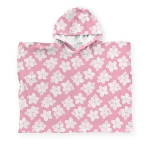 Plumerias Pink Keiki Poncho