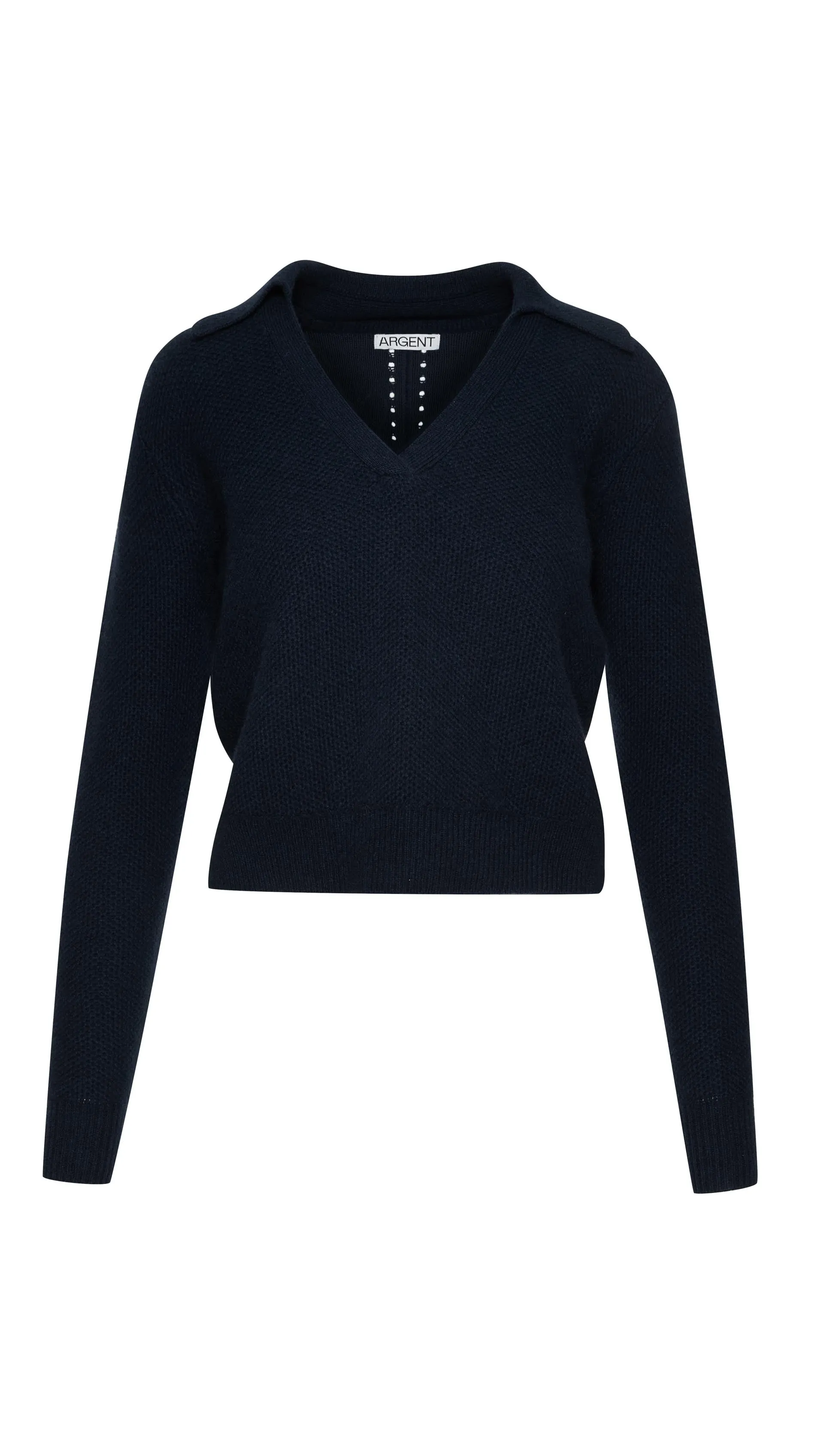 Polo Sweater in Wool Cashmere | Navy