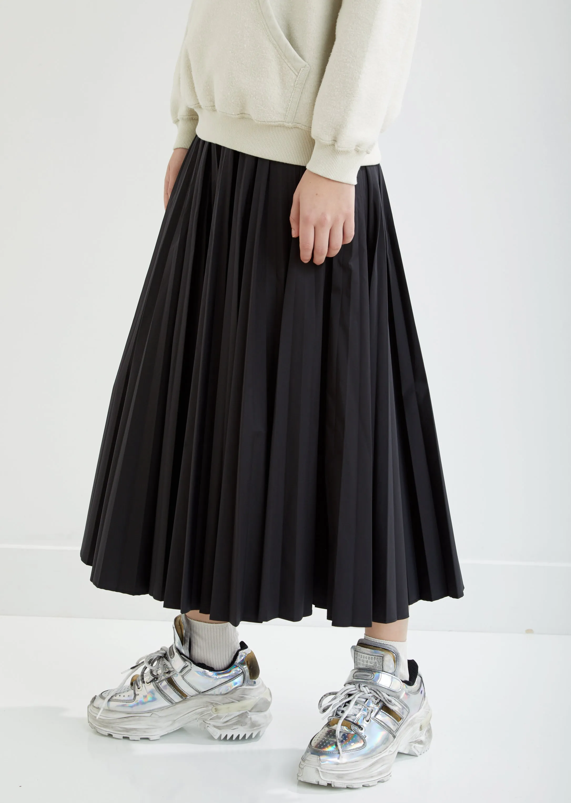 Poplin Pleated Skirt