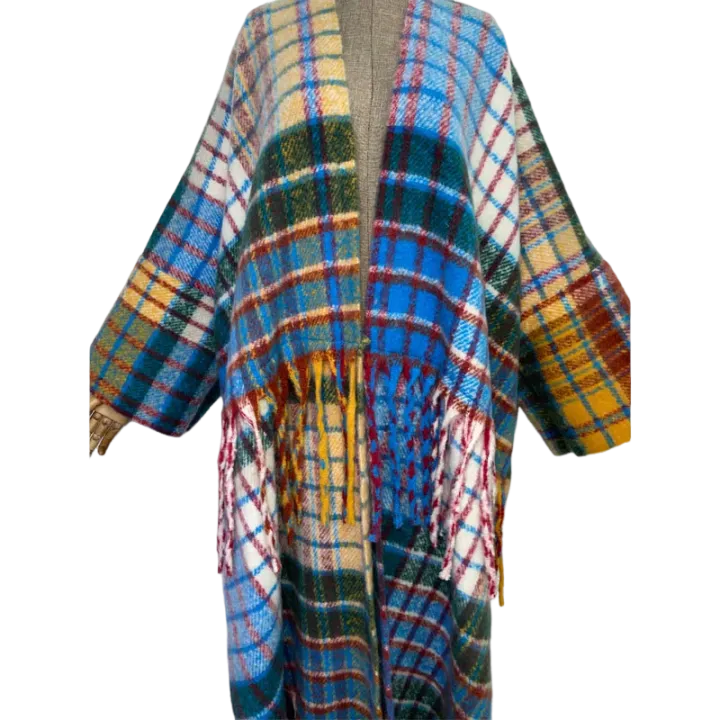 Pre Order: Plaid Tassel Cardigan - WINI