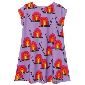 Purple Snails Short Sleeve Casual Dress - 2 Left Size 4-6 & 10-12 years