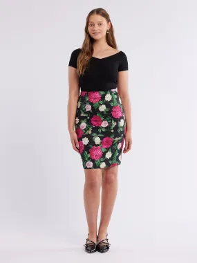 Raspberry Peony Skirt