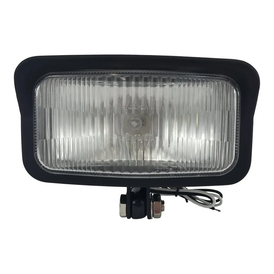 Rectangle Chopper Headlight - Black- Clear Lens