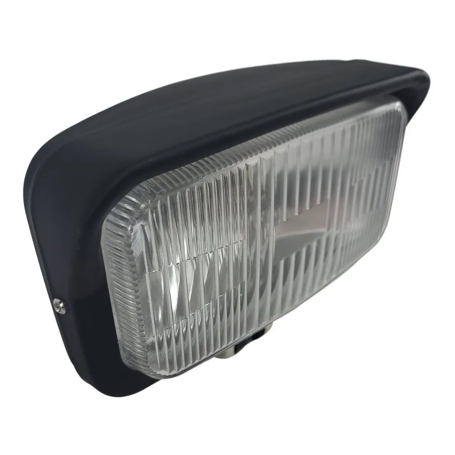 Rectangle Chopper Headlight - Black- Clear Lens