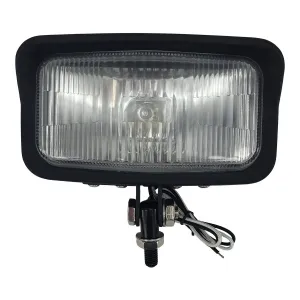 Rectangle Chopper Headlight - Black- Clear Lens