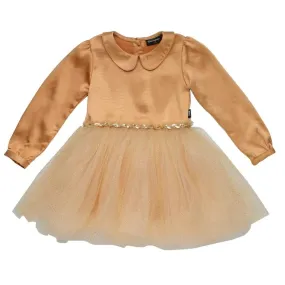 Rock Your Kid Gold Angel Wings Girls Dress