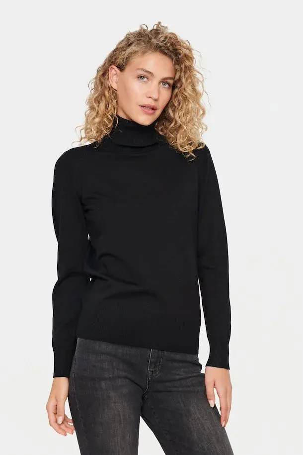 Saint Tropez MilaSZ Rollneck Pullover - Black