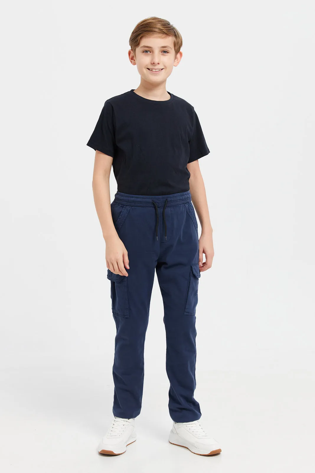 Senior Boys Navy Cargo Jogger