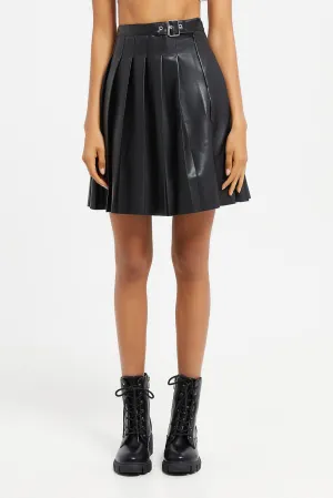 Senior Girls Black Pleated Skirt