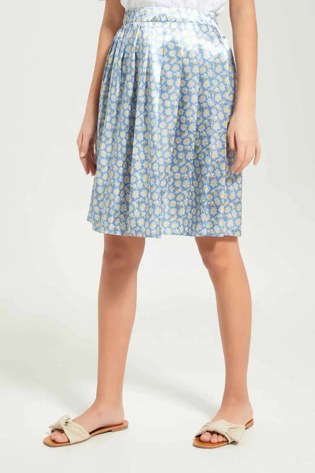 Senior Girls Blue Pleated Skirt