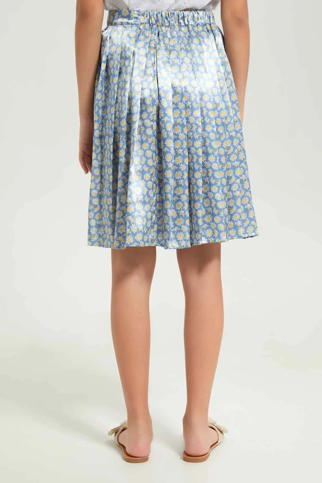 Senior Girls Blue Pleated Skirt