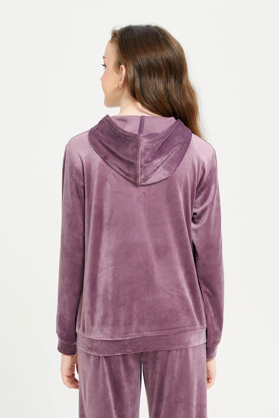 Senior Girls Purple Hooded Sweatshirt