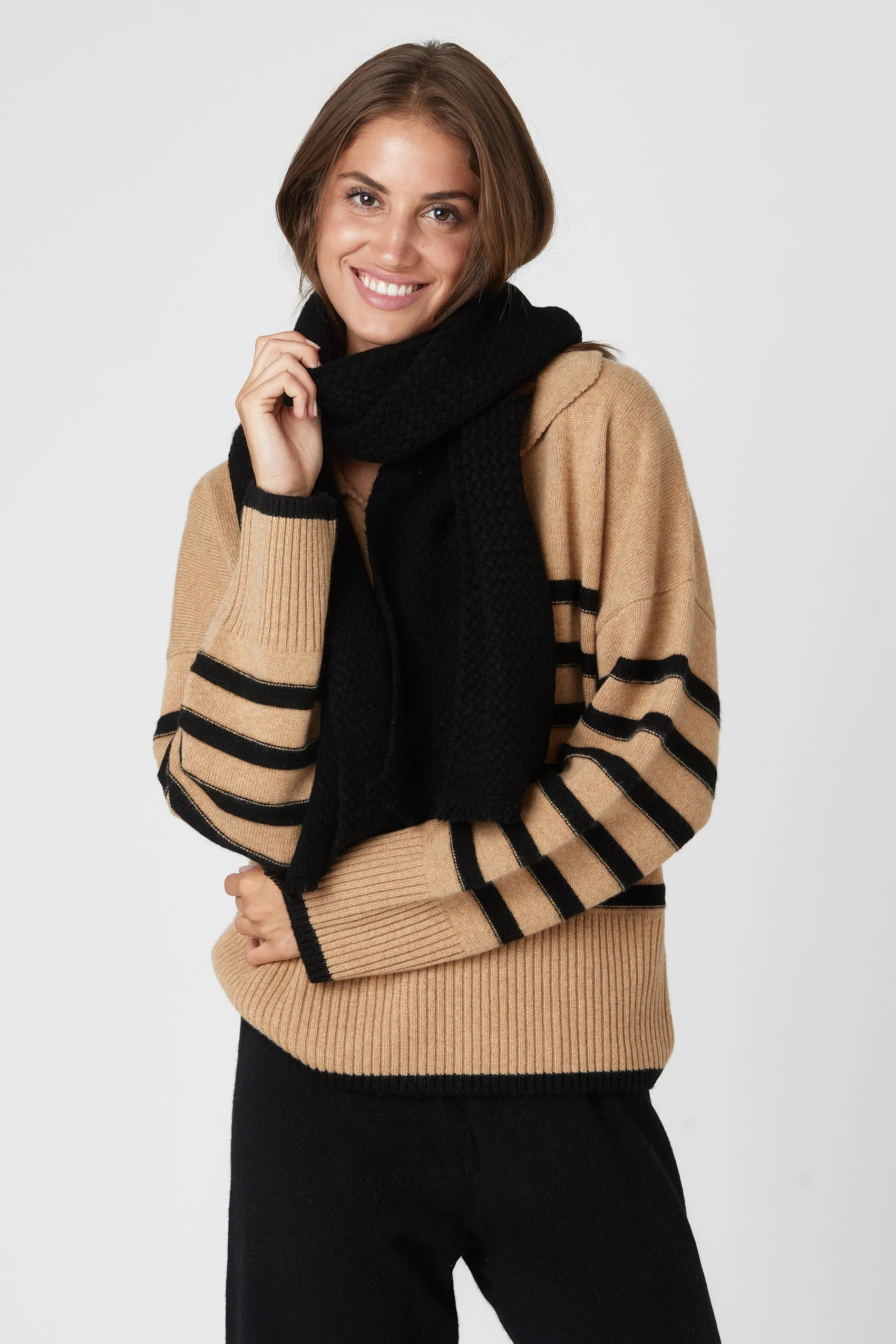 Striped Polo Sweater