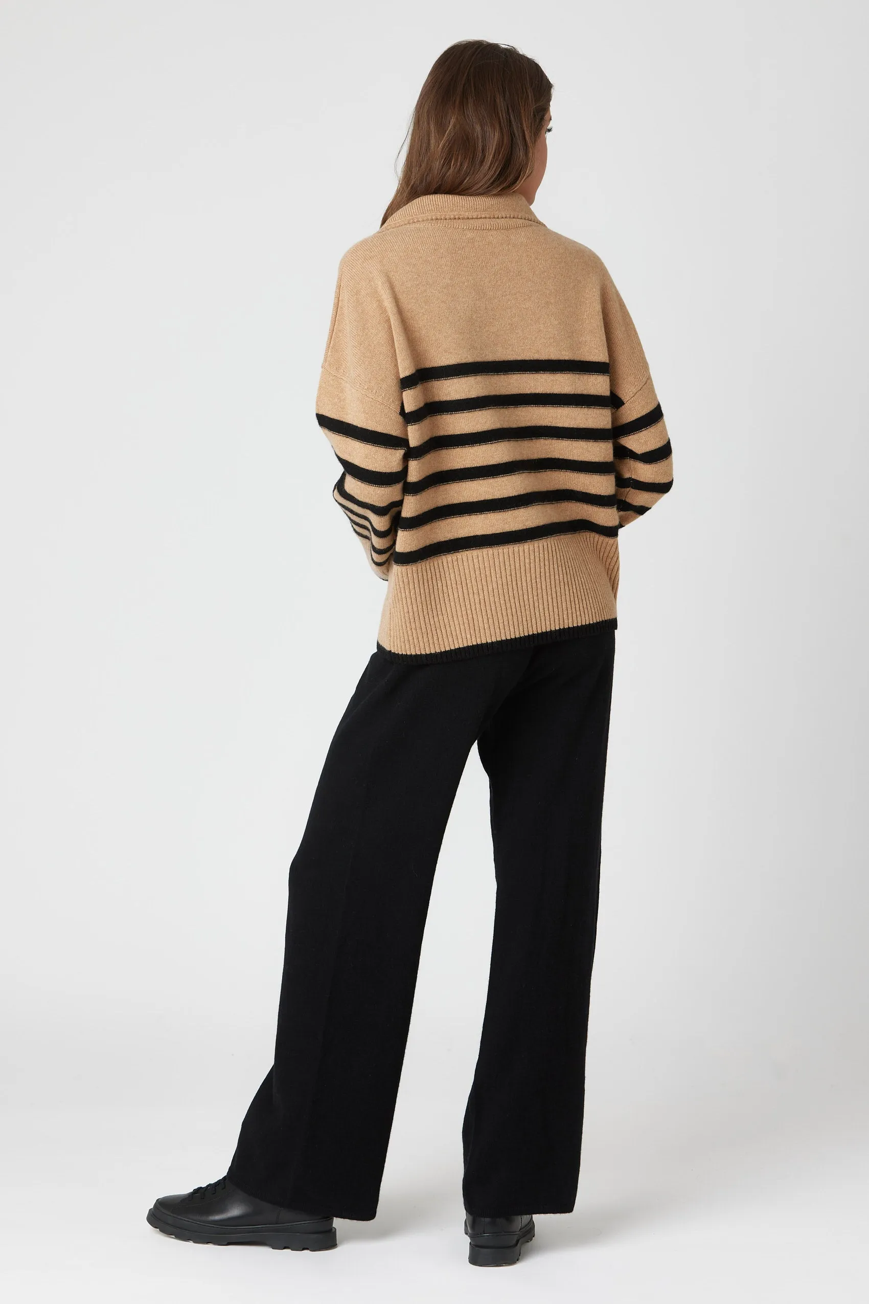 Striped Polo Sweater