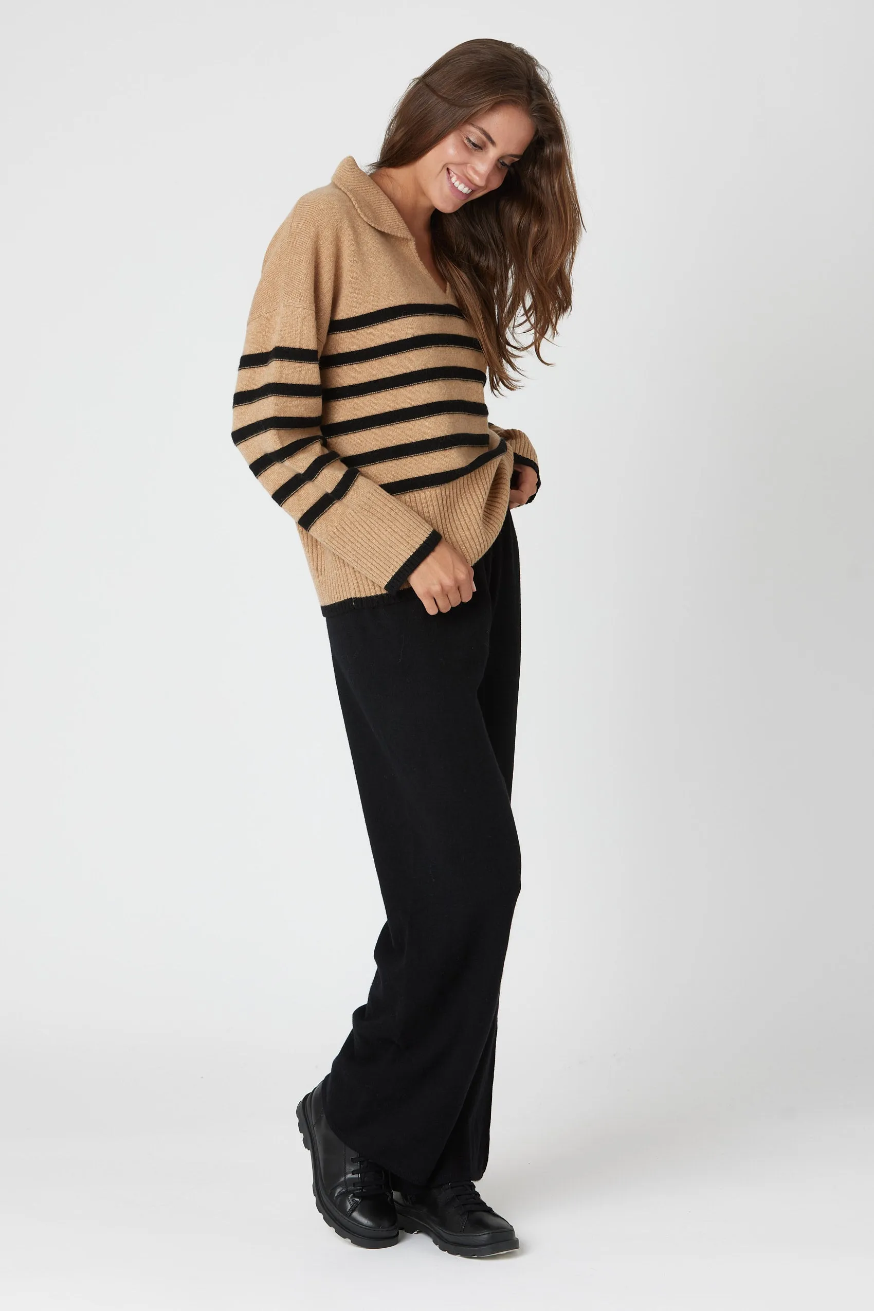 Striped Polo Sweater