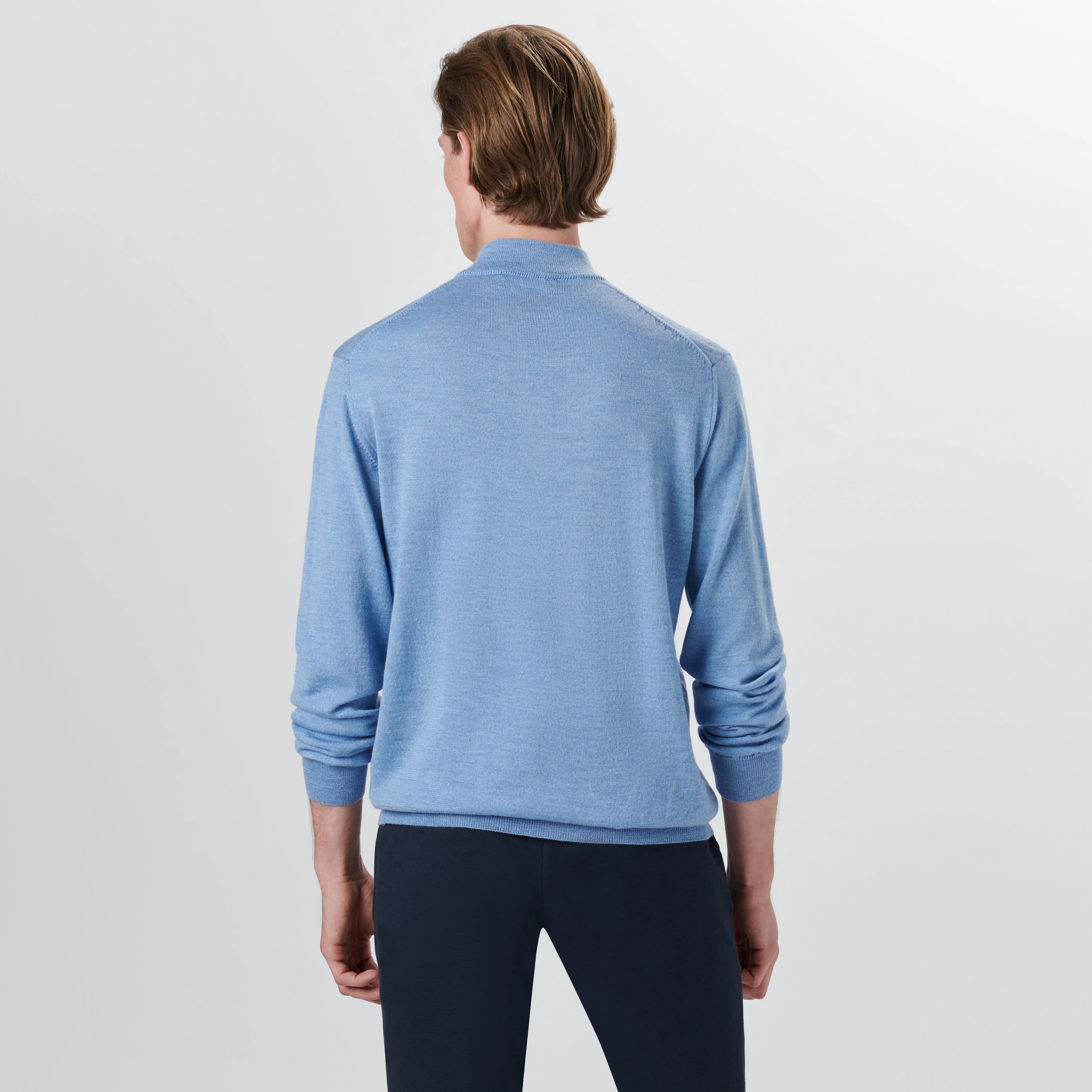 Super Merino Solid Quarter Zip Sweater