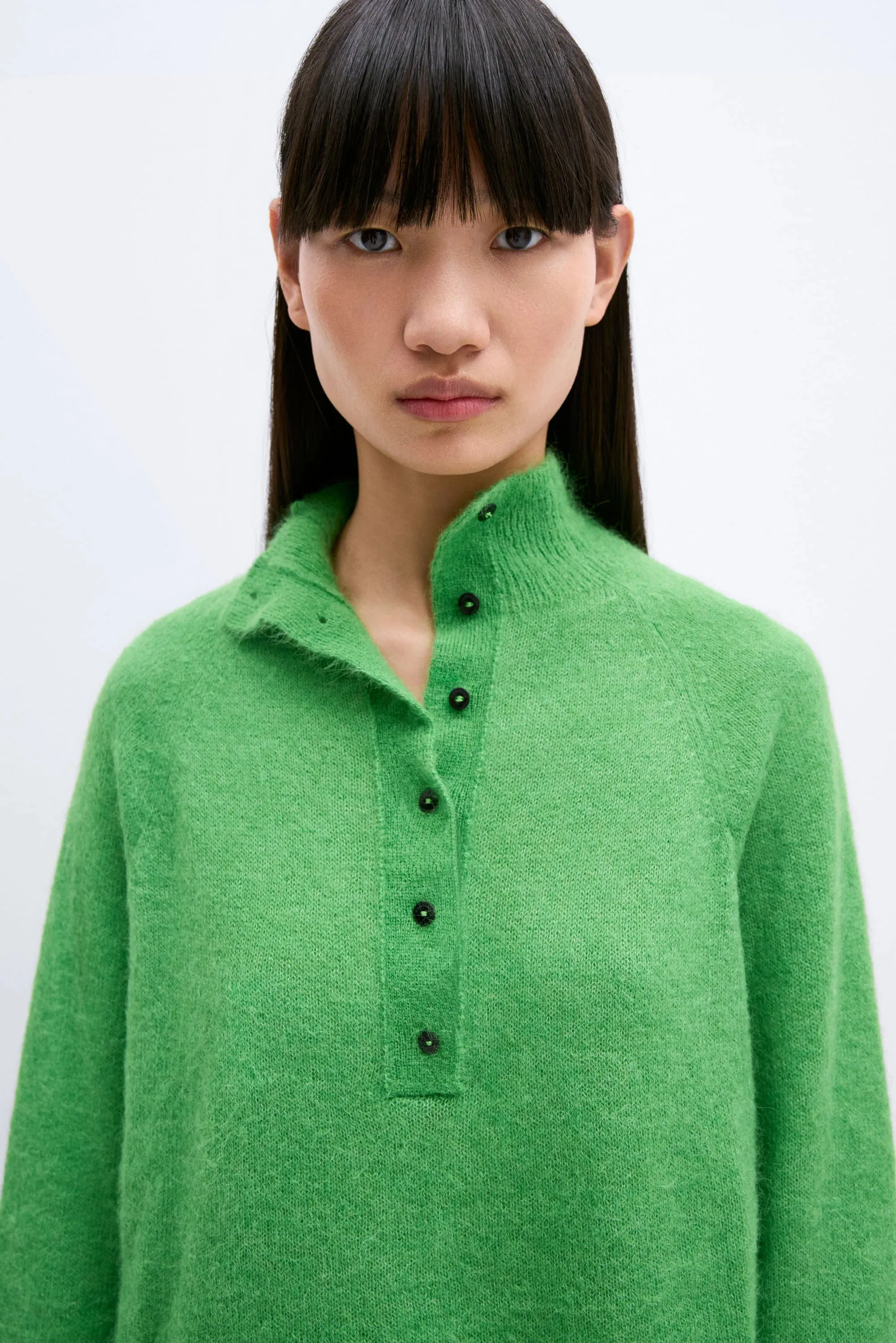 Suri Polo Sweater Bright Green