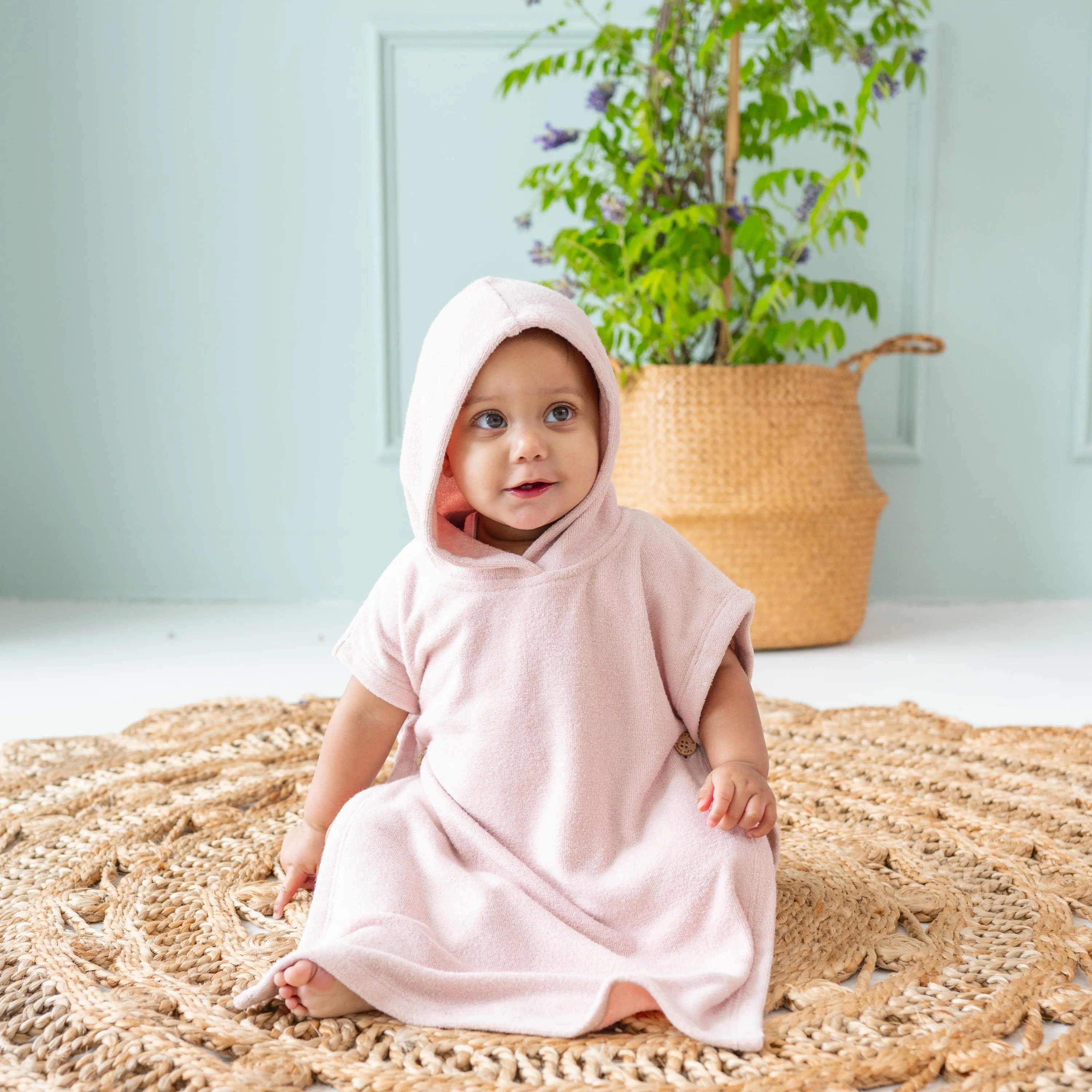 Swim Poncho in Blush