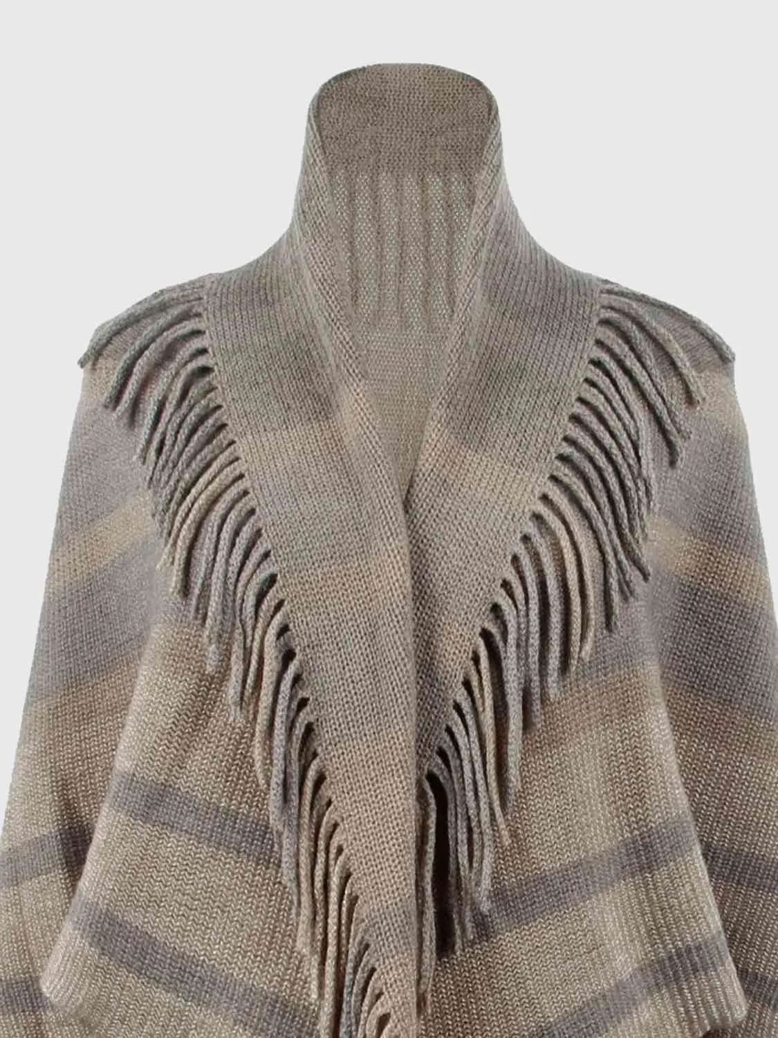 TEEK - Fringe Detail Open Front Sweater