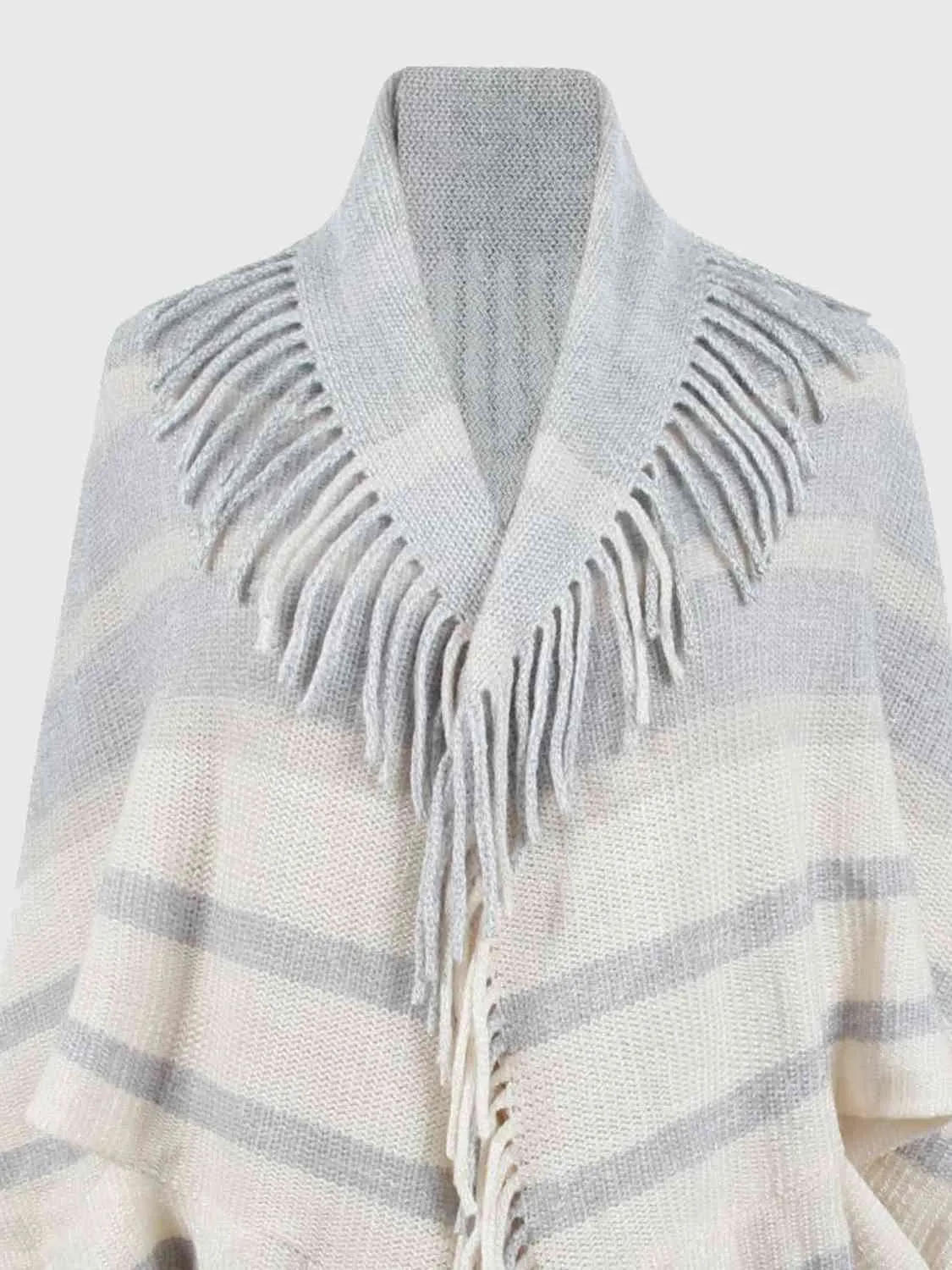 TEEK - Fringe Detail Open Front Sweater