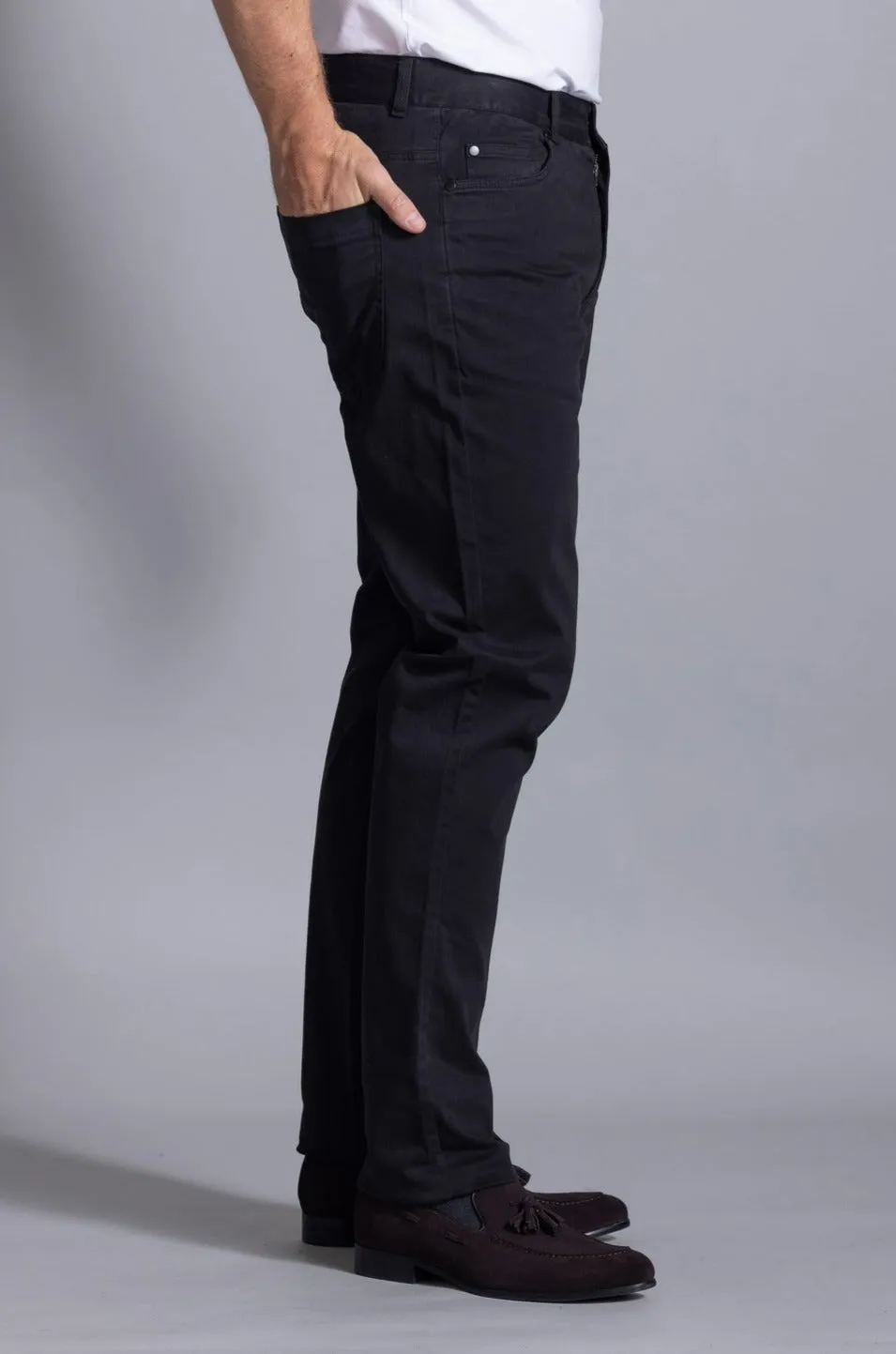 Terry Garment Dyed Chino: Black