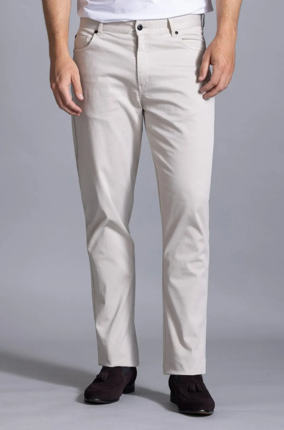 Terry Garment Dyed Chino: Stone