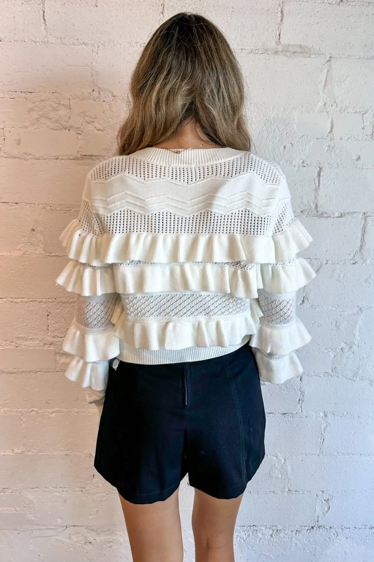 Tier Ruffle Cardigan