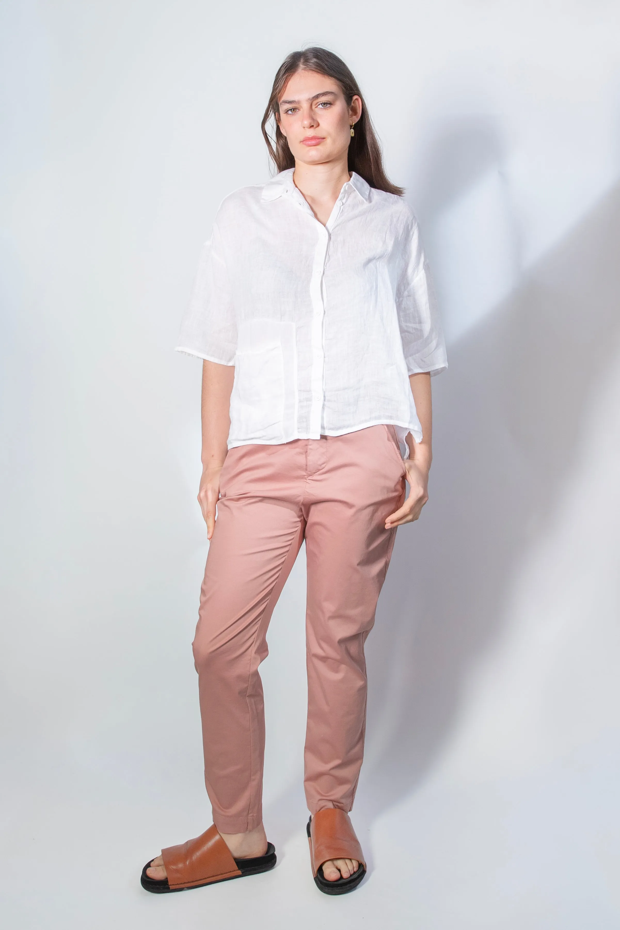 Transit Par Such Classic Slim Chino in Rose