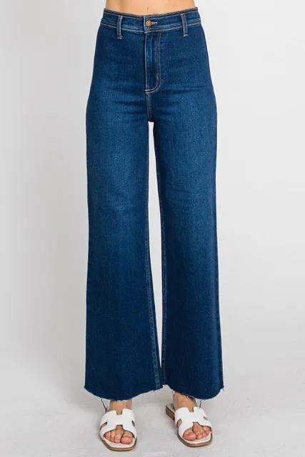 Ultra Wide Leg in Dark Wash LTJ