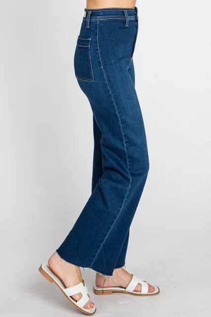 Ultra Wide Leg in Dark Wash LTJ