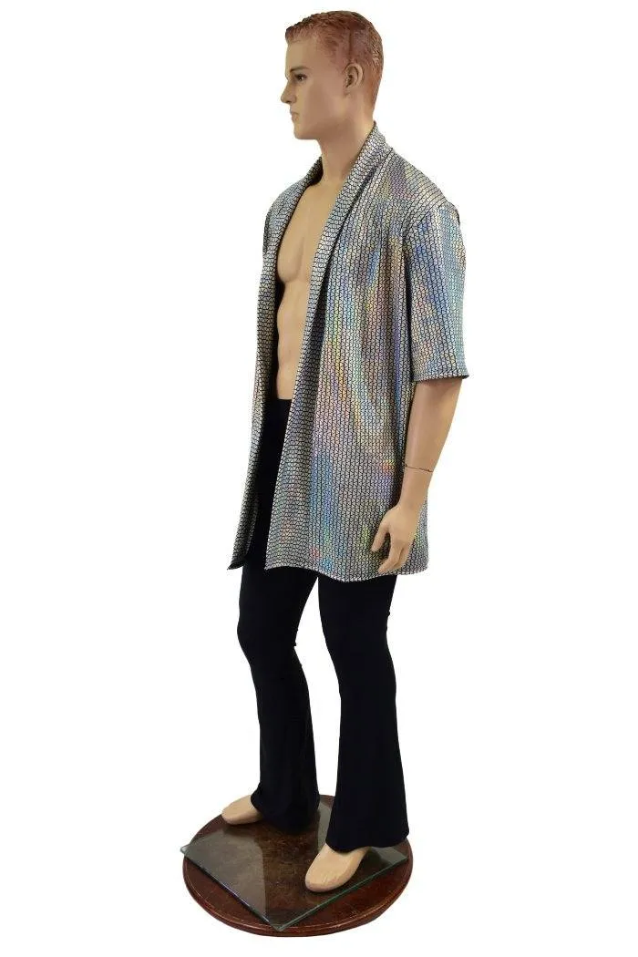 Unisex Open Front Nomad Shirt with Robe Collar