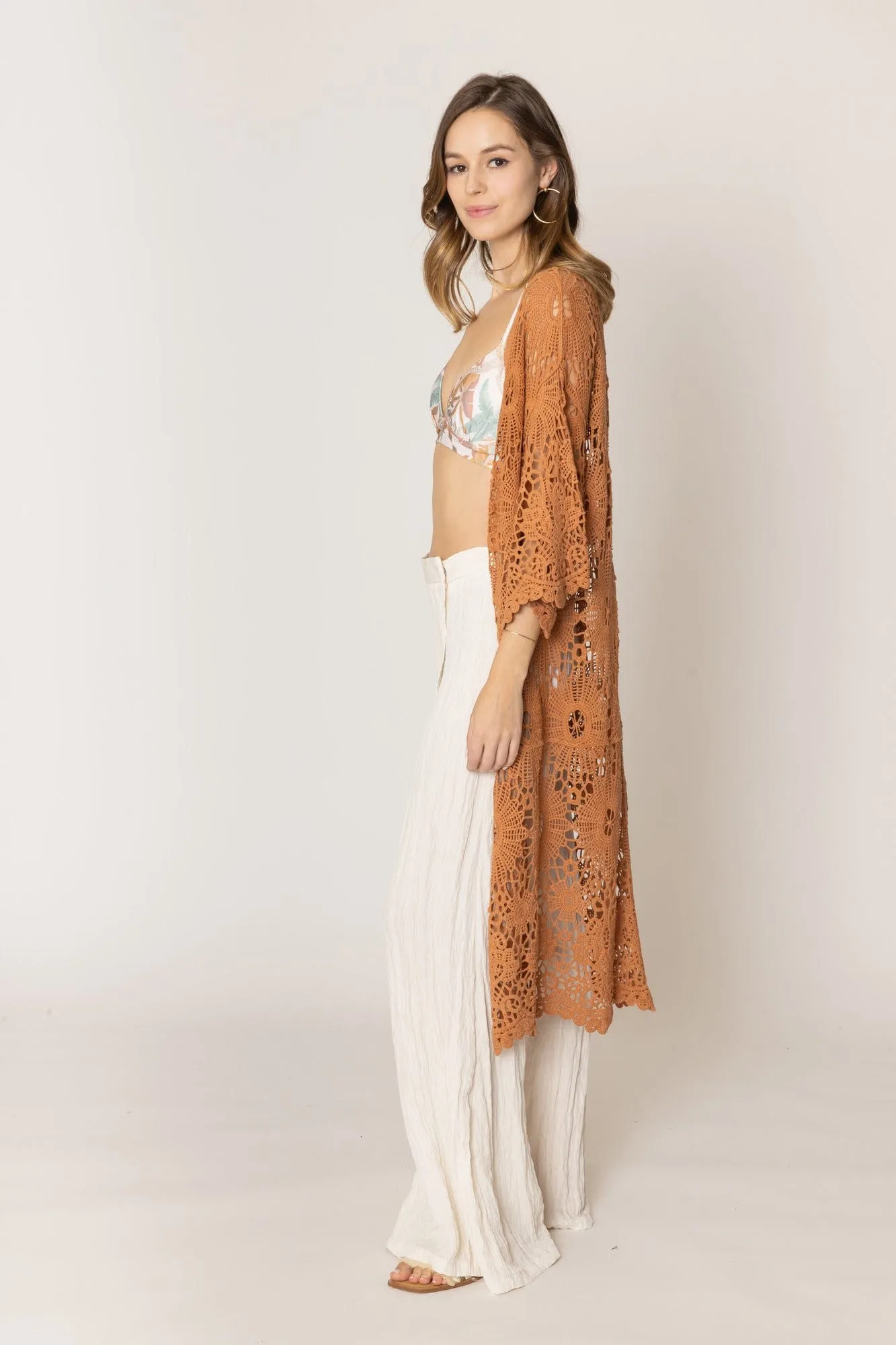 WLC410045 Lily Crochet Kimono