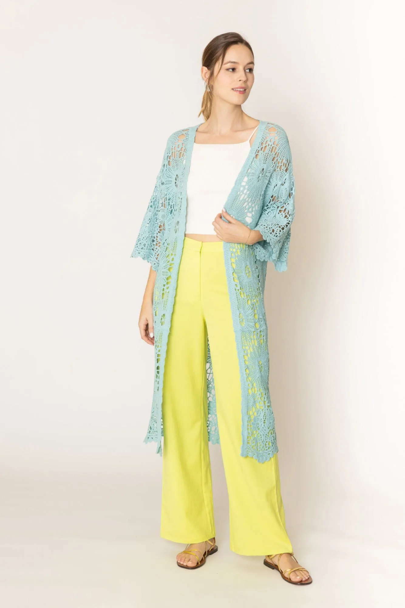 WLC410045 Lily Crochet Kimono