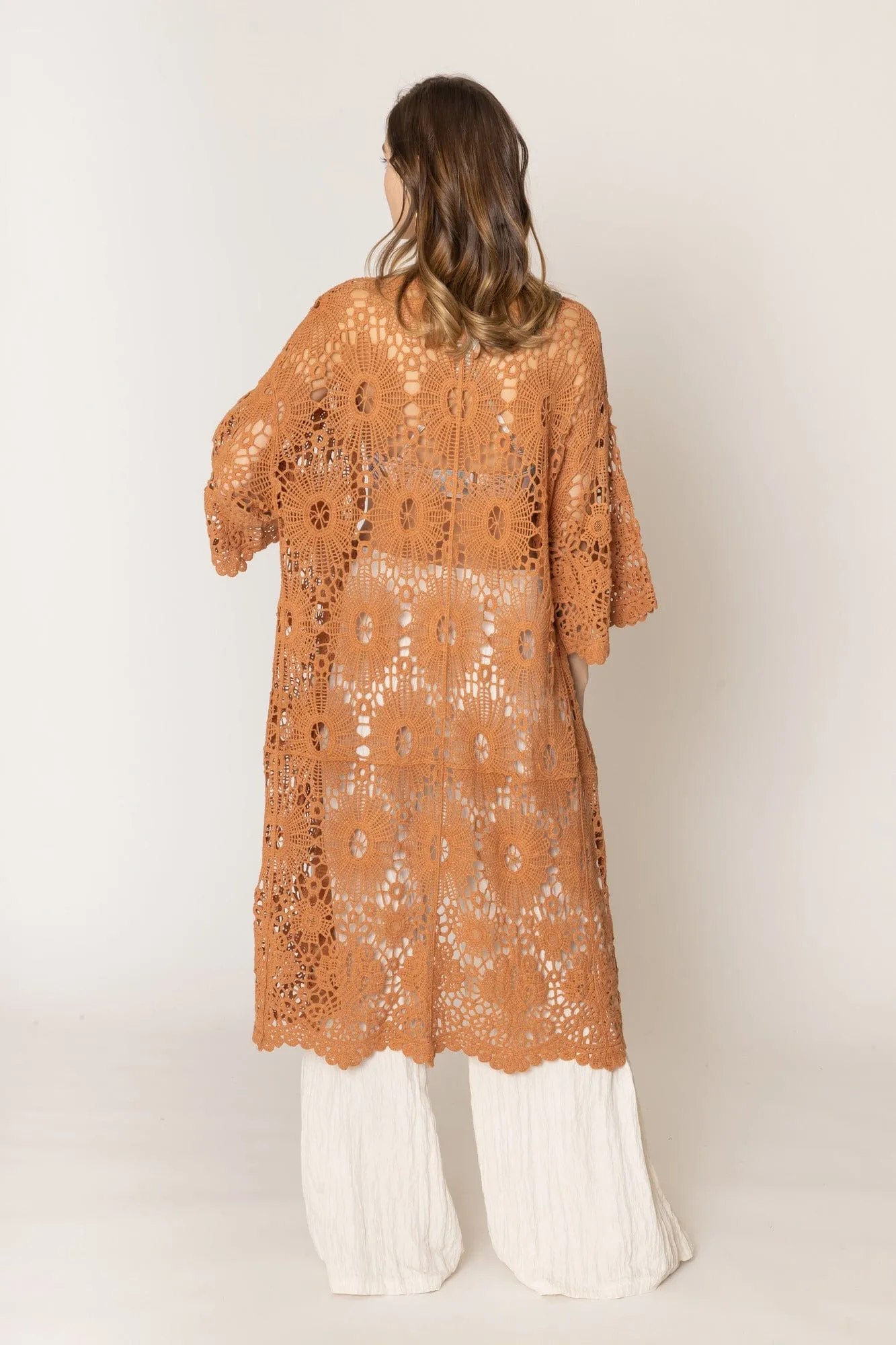 WLC410045 Lily Crochet Kimono