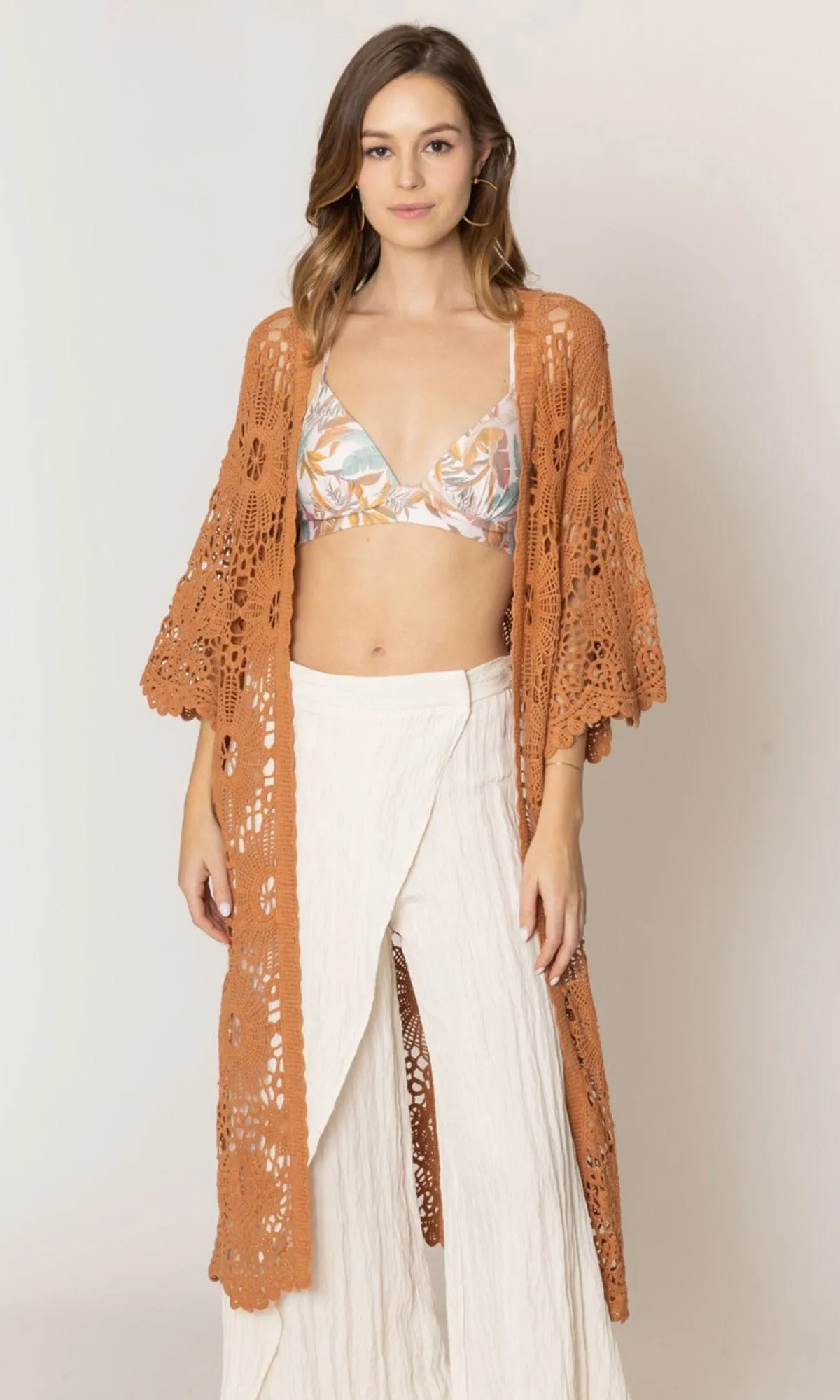 WLC410045 Lily Crochet Kimono