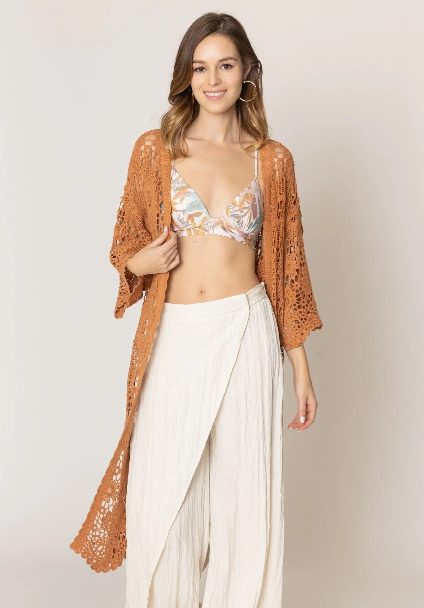 WLC410045 Lily Crochet Kimono