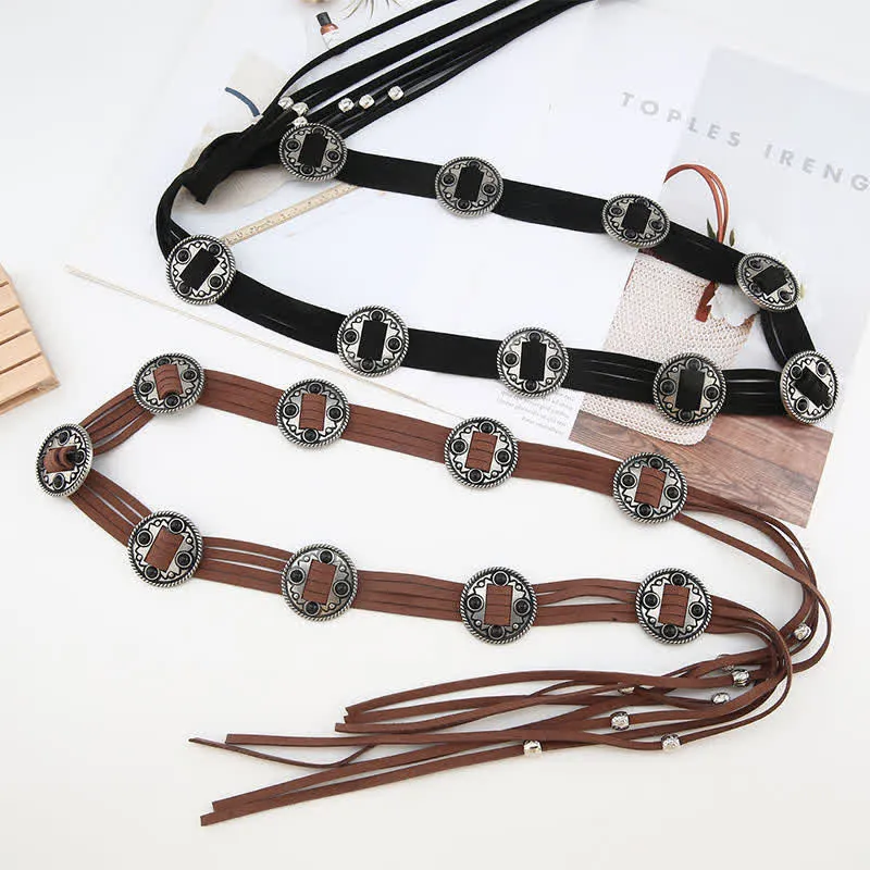 Women's Ethnic Cinch Bohemia Braided Waist Rope Belt