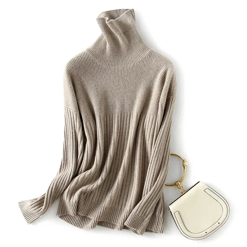 Women's Pullover Long-sleeved Turtleneck Inner Cashmere Sweater