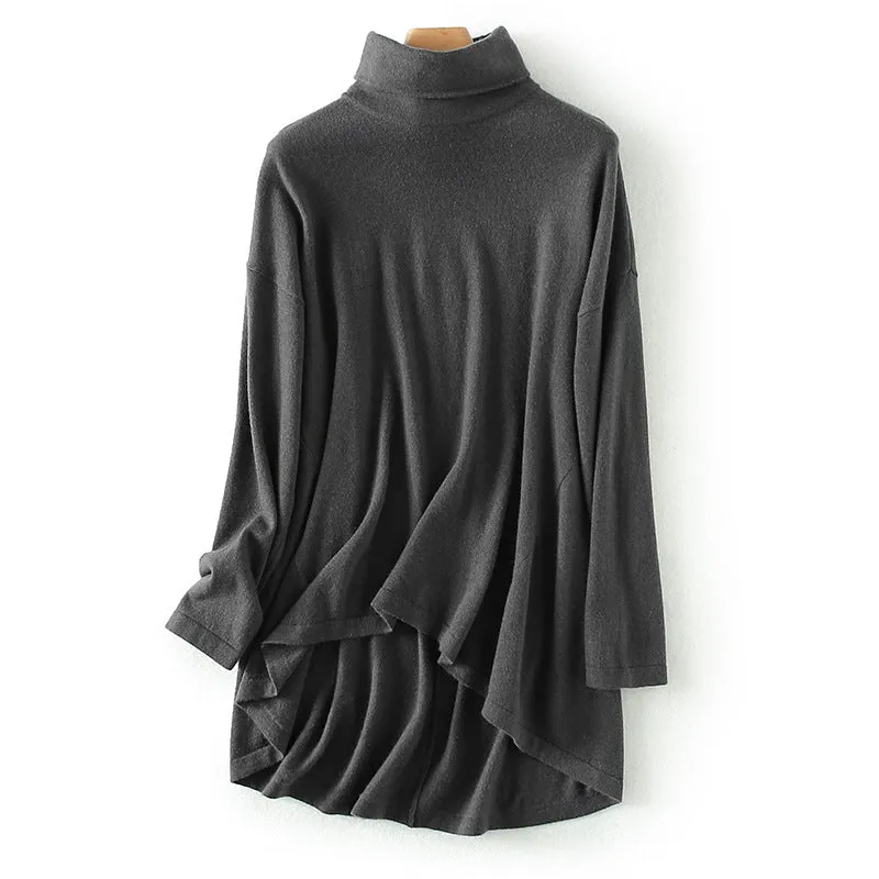 Women's Pullover Long-sleeved Turtleneck Inner Layering Shirt Cashmere Sweater