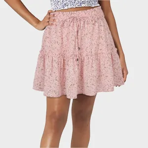 Y2K Style Floral Print A-line Mini Skirt Holiday All-matched Flowy Short Pleated Summer Skirt