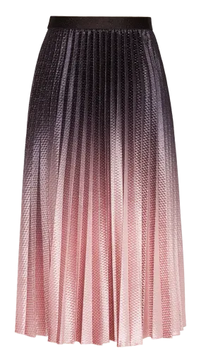 YAYING Gradient Pleated Midi Skirt